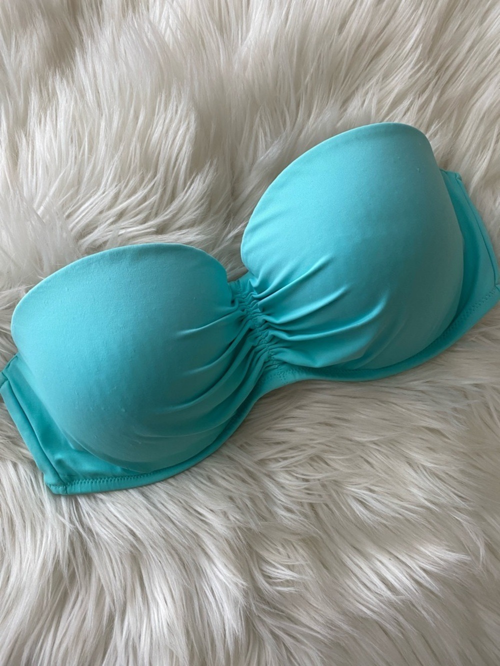 Y2K Victoria’s Secret Strapless Molded Cup Bikini Top - Aqua